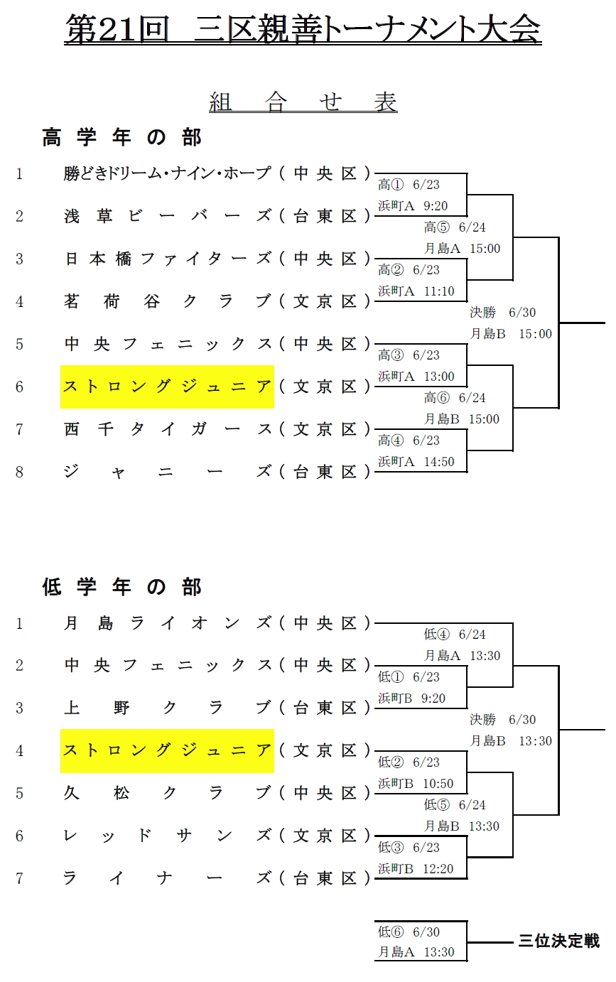 3区大会スケジュール